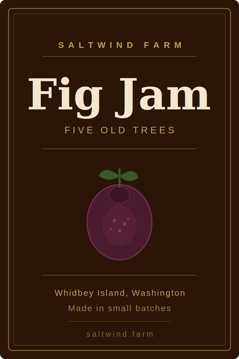 Saltwind Farm Fig Jam — Five Old Trees